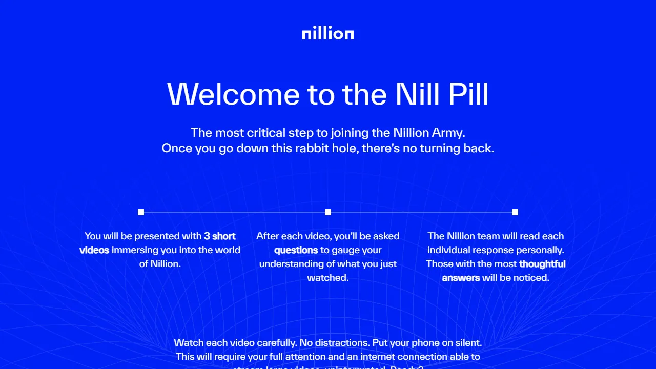 Homepage of the crypto product funnel site we built