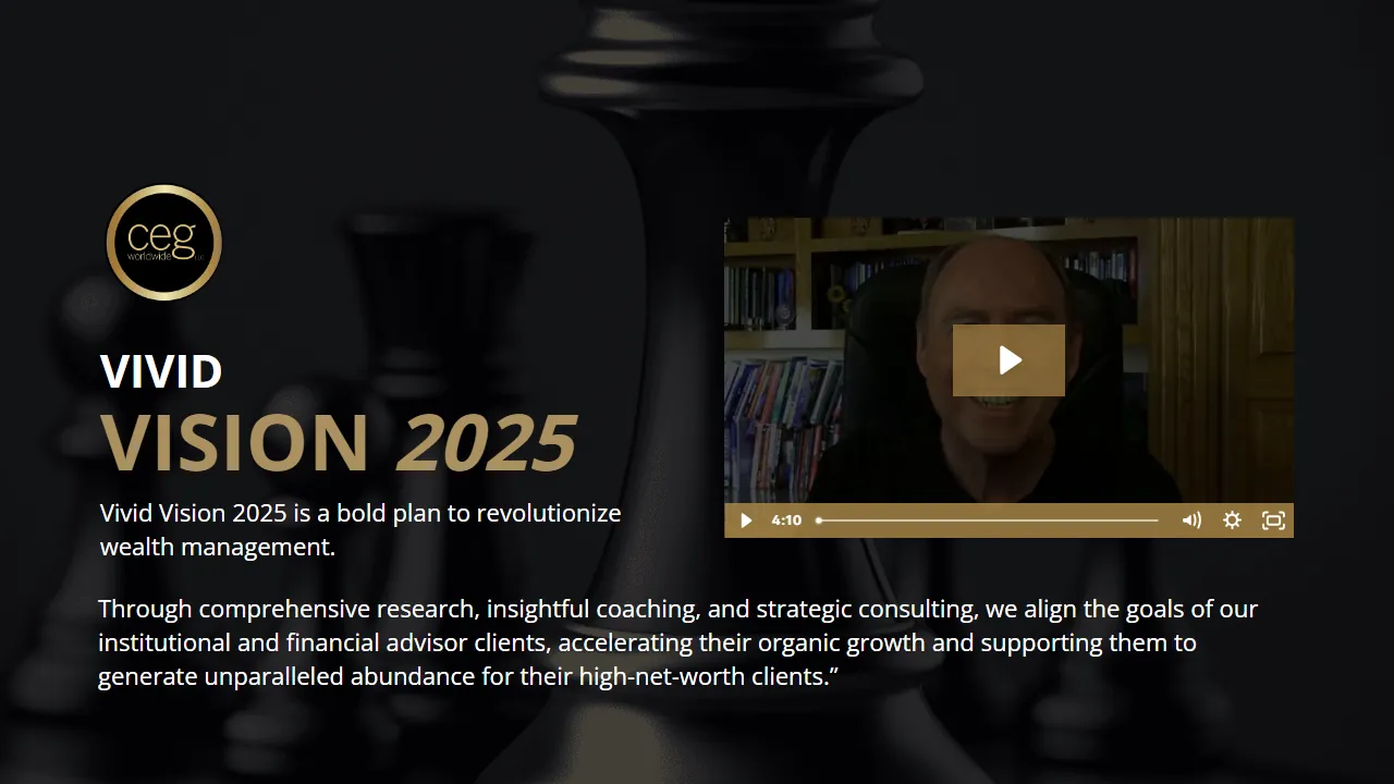 Homepage of the executive coaching events site we built