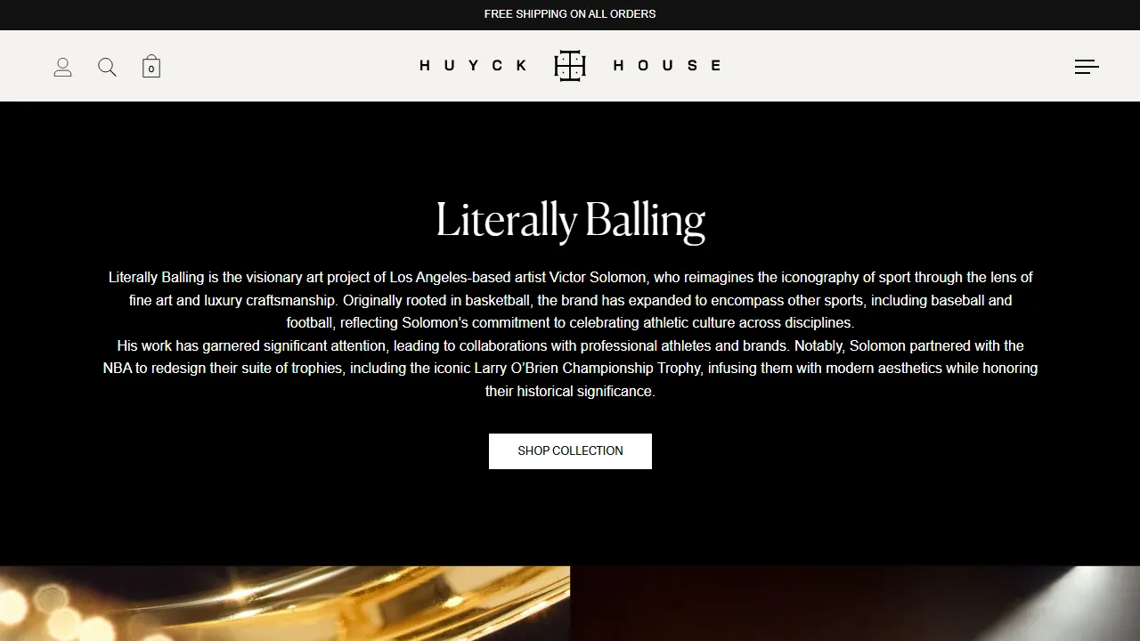 Homepage of the sporting goods store site we built