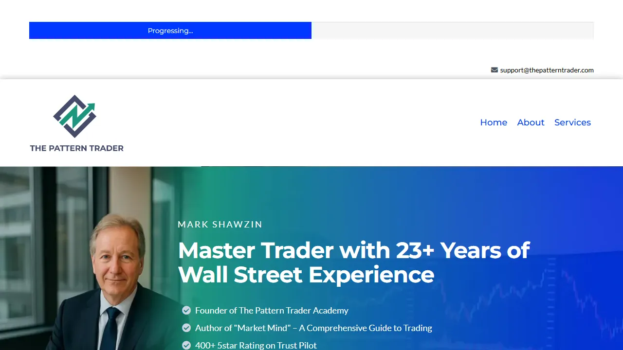Homepage of the trading education community site we built